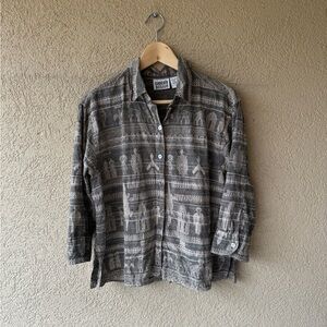 Vintage Chicos Petroglyph Linen Jacket